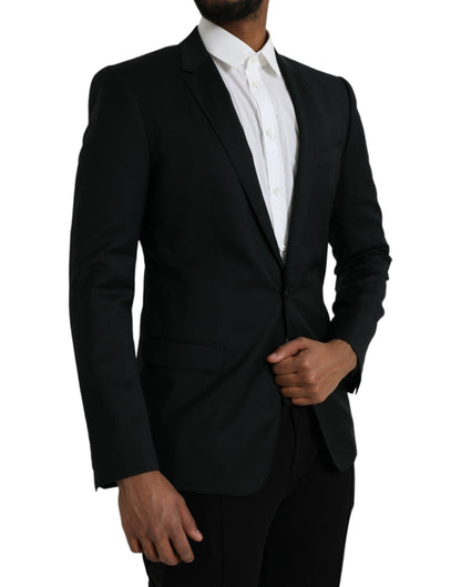 Blazer de lana negra MARTINI de un solo pecho