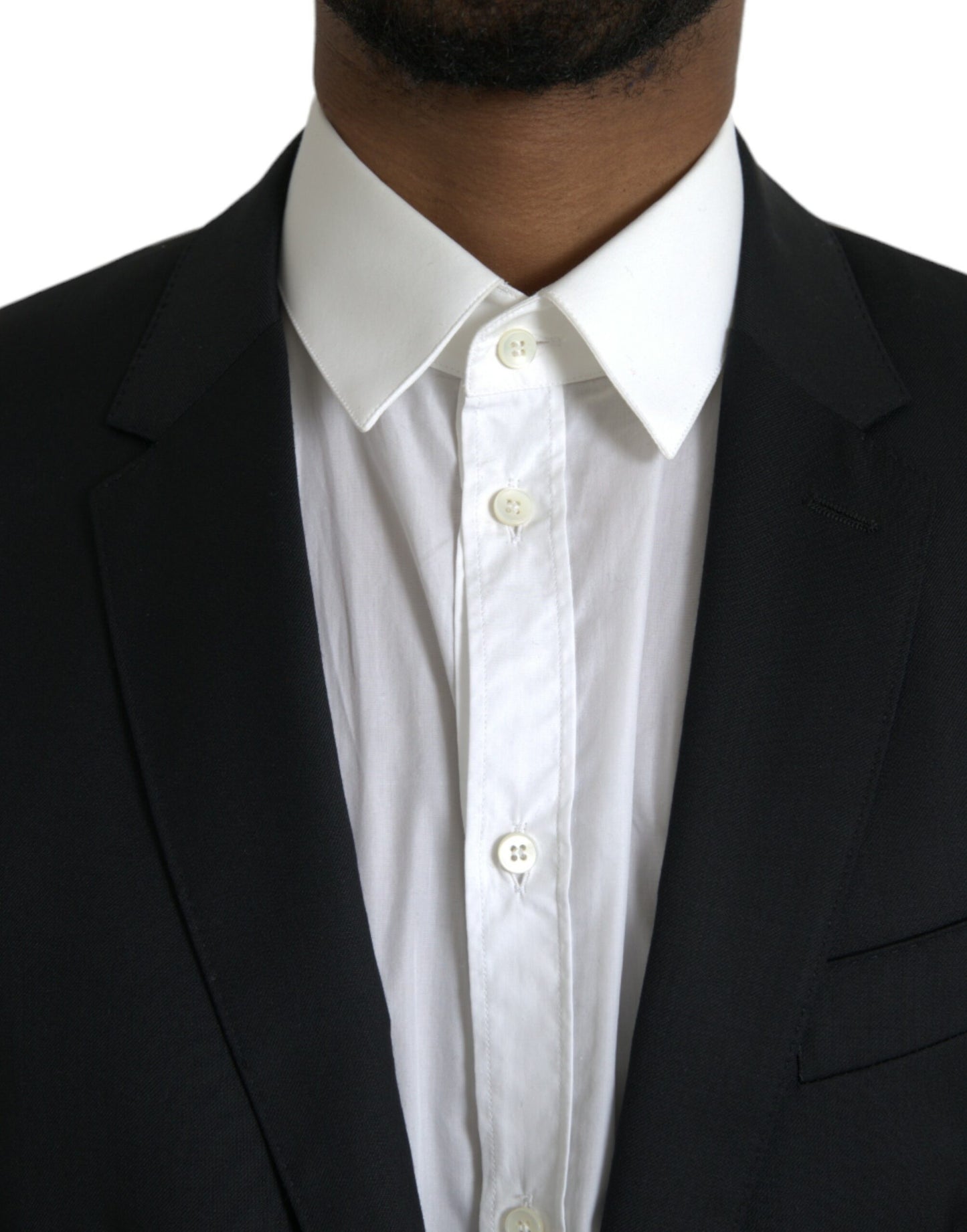 Blazer de lana negra MARTINI de un solo pecho