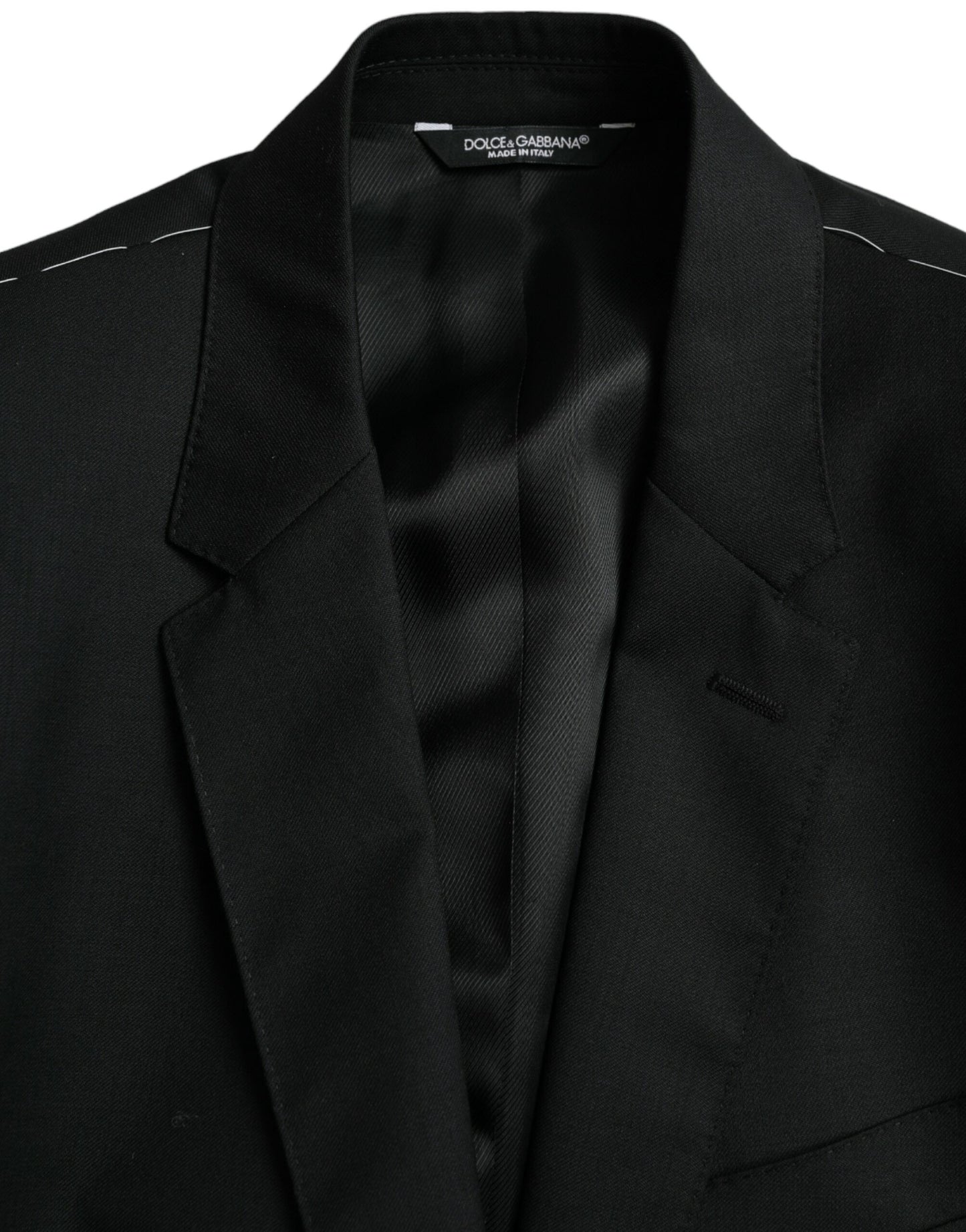 Blazer de lana negra MARTINI de un solo pecho