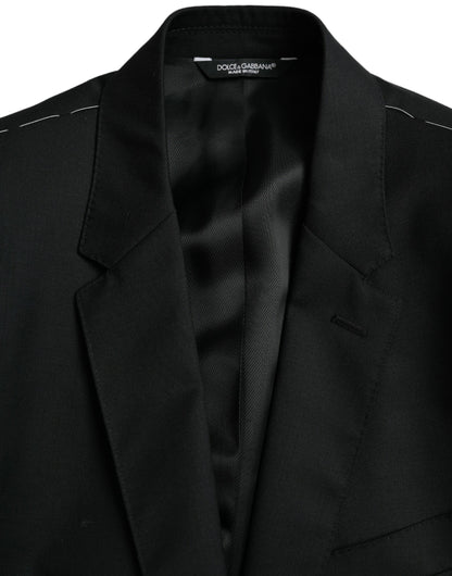 Blazer de lana negra MARTINI de un solo pecho