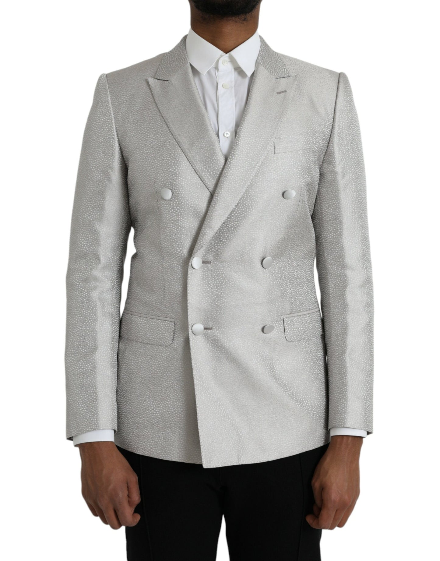 Blazer cruzado MARTINI en color blanco roto