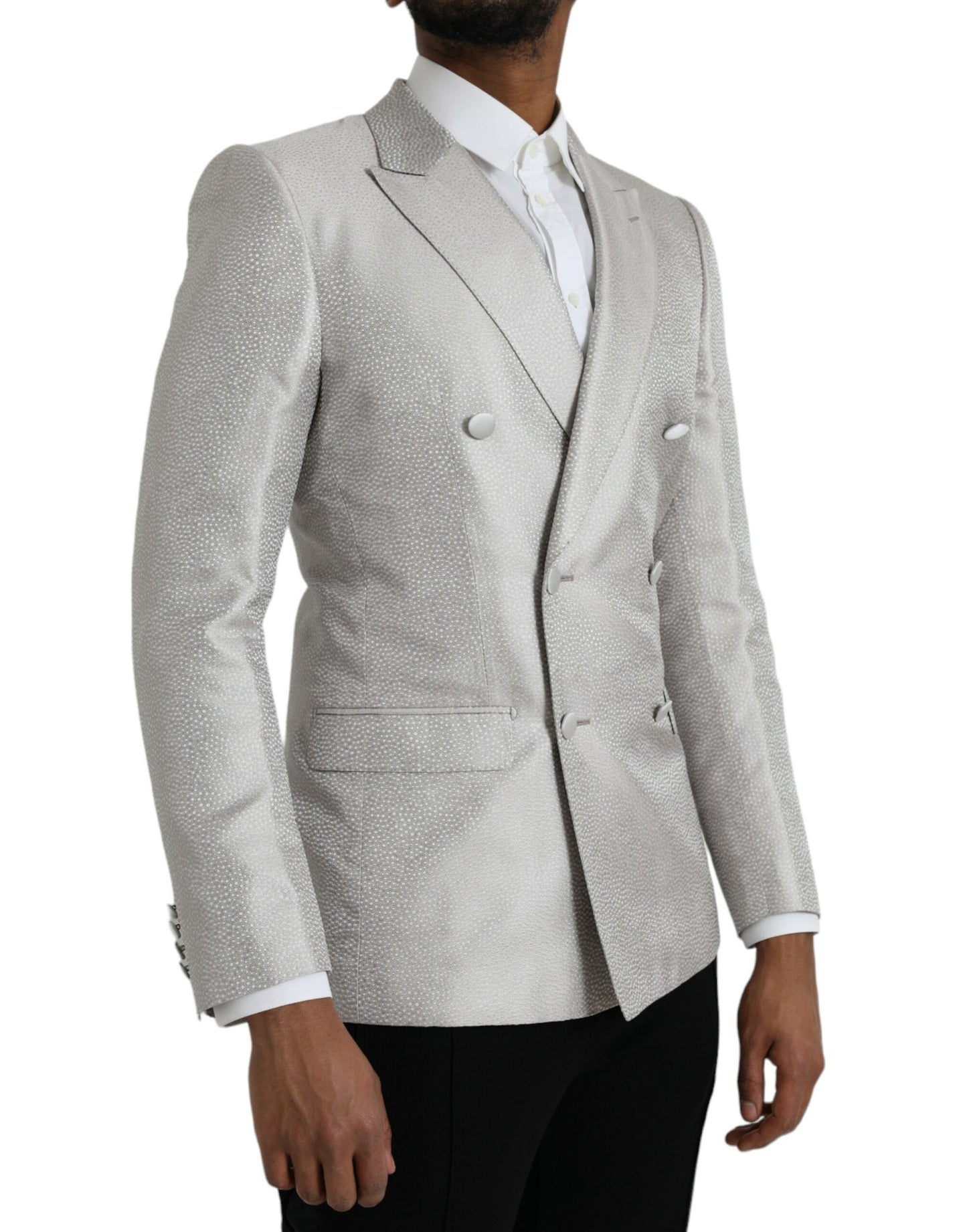 Blazer cruzado MARTINI en color blanco roto