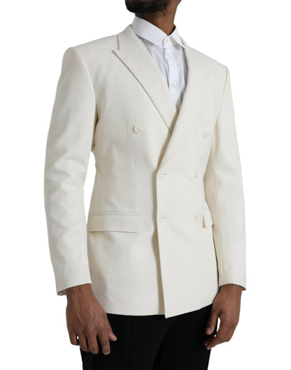 Blazer cruzado MARTINI de lana blanca
