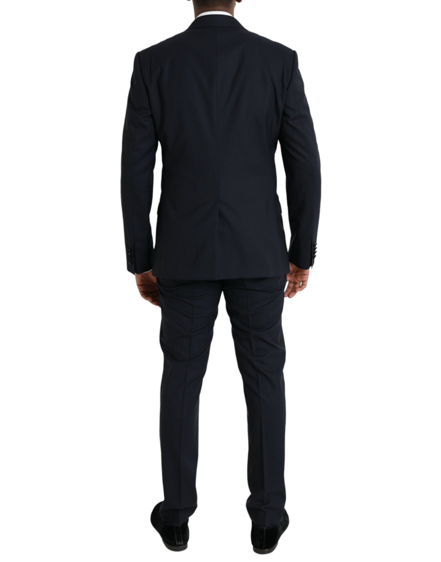 Traje formal de tres piezas de lana MARTINI azul oscuro