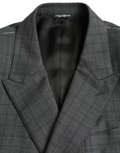 Traje formal MARTINI de dos piezas de lana a cuadros grises