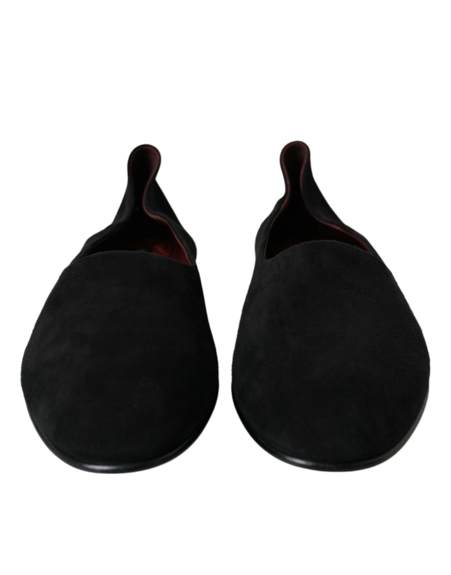 Mocasines de gamuza negra, zapatos formales sin cordones