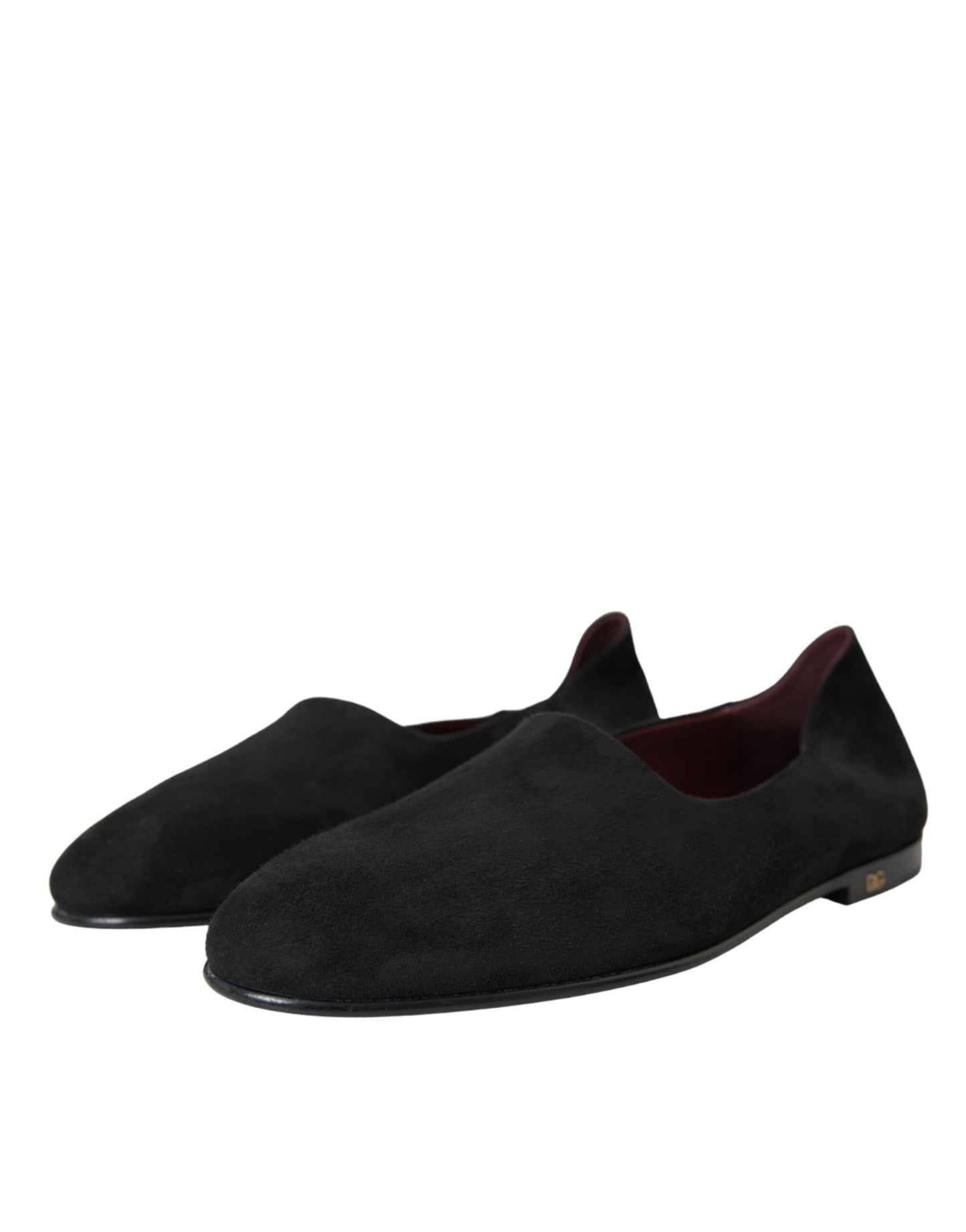 Mocasines de gamuza negra, zapatos formales sin cordones
