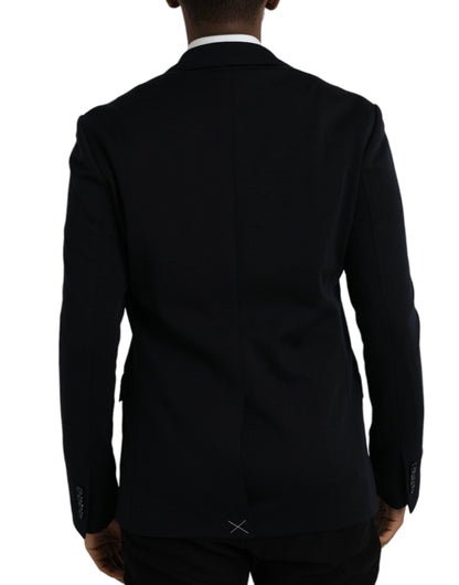 Blazer de lana negra con botonadura sencilla