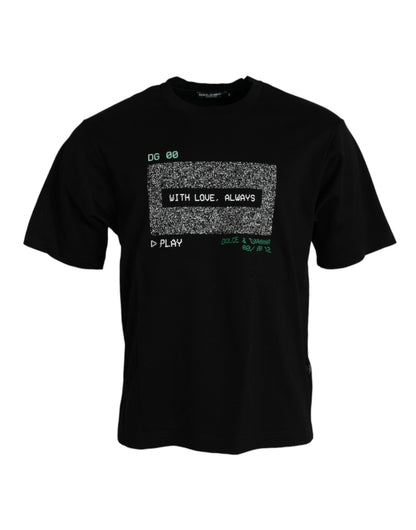 Camiseta de cuello redondo "Black With Love Always"