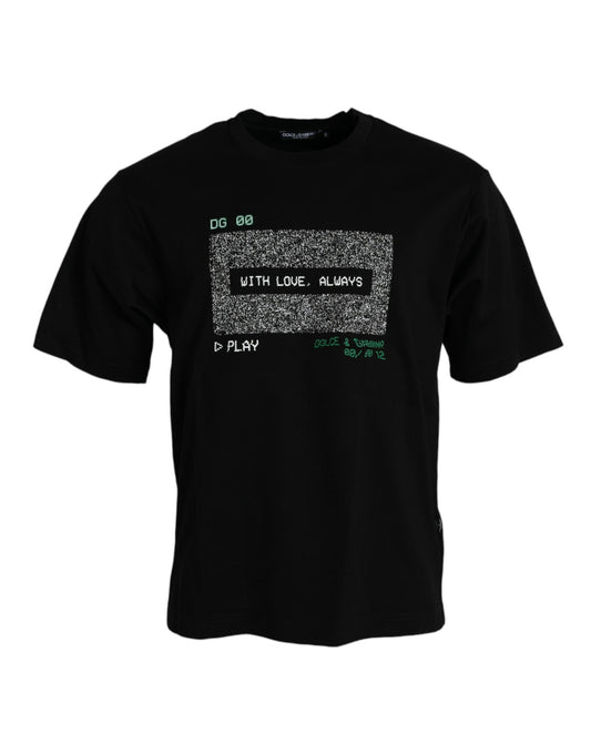 Camiseta de cuello redondo "Black With Love Always"