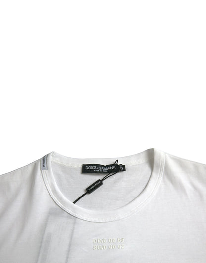 Camiseta blanca de algodón de manga corta con bolsillo