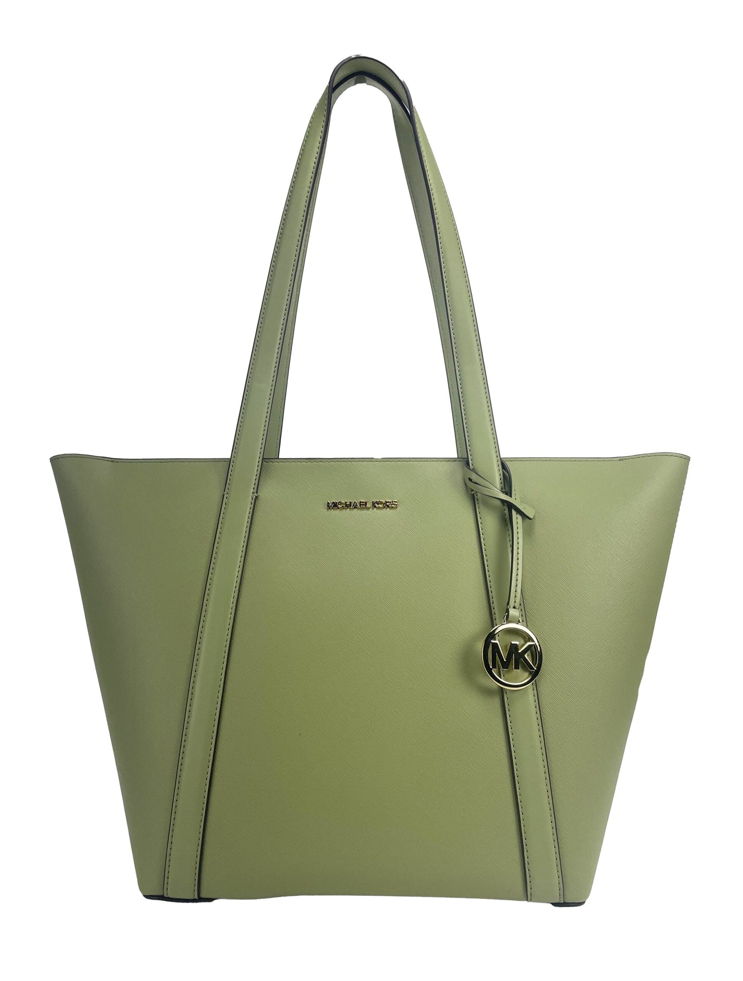 Bolso grande Pratt con cremallera en color verde salvia claro
