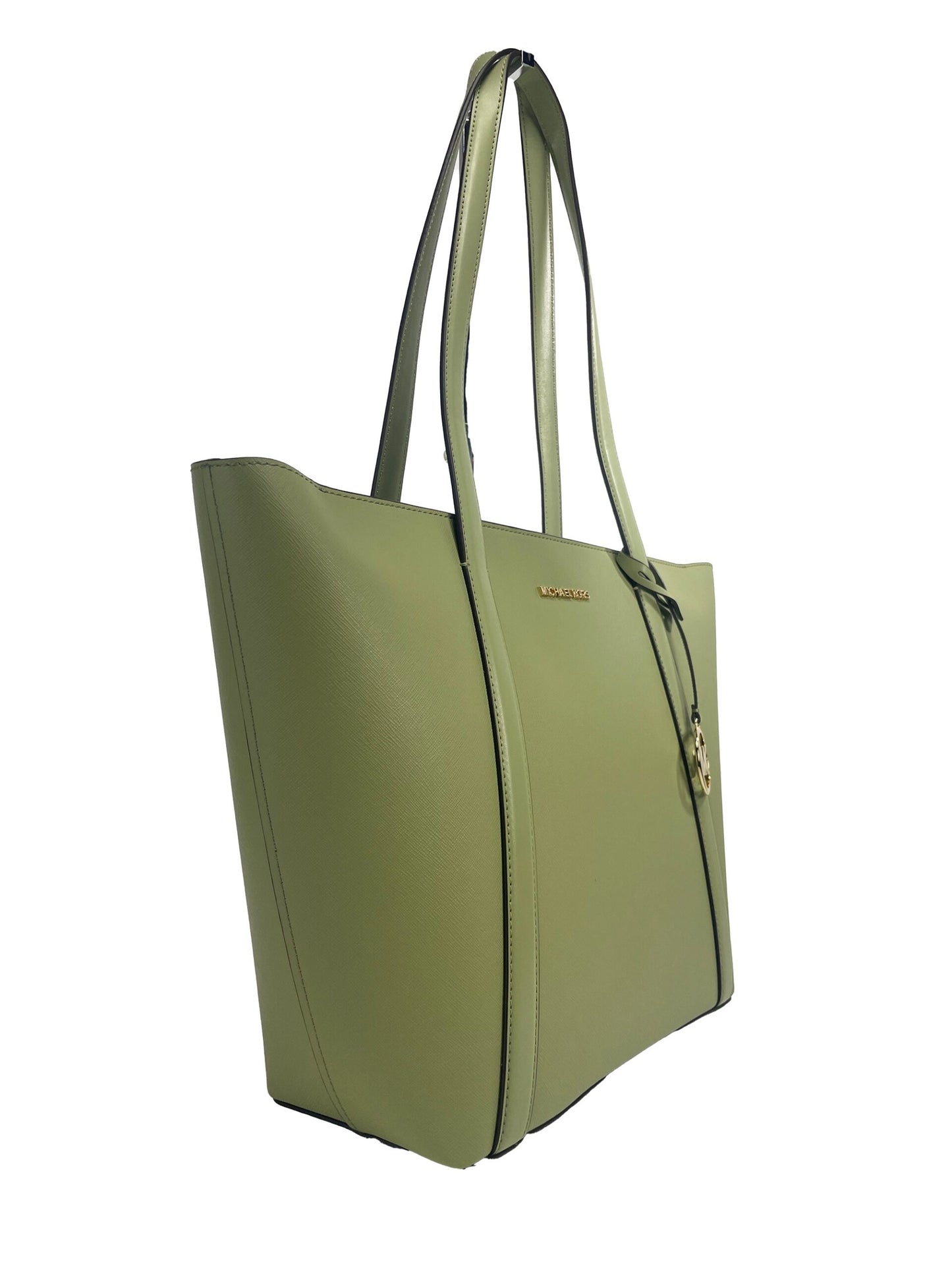 Bolso grande Pratt con cremallera en color verde salvia claro