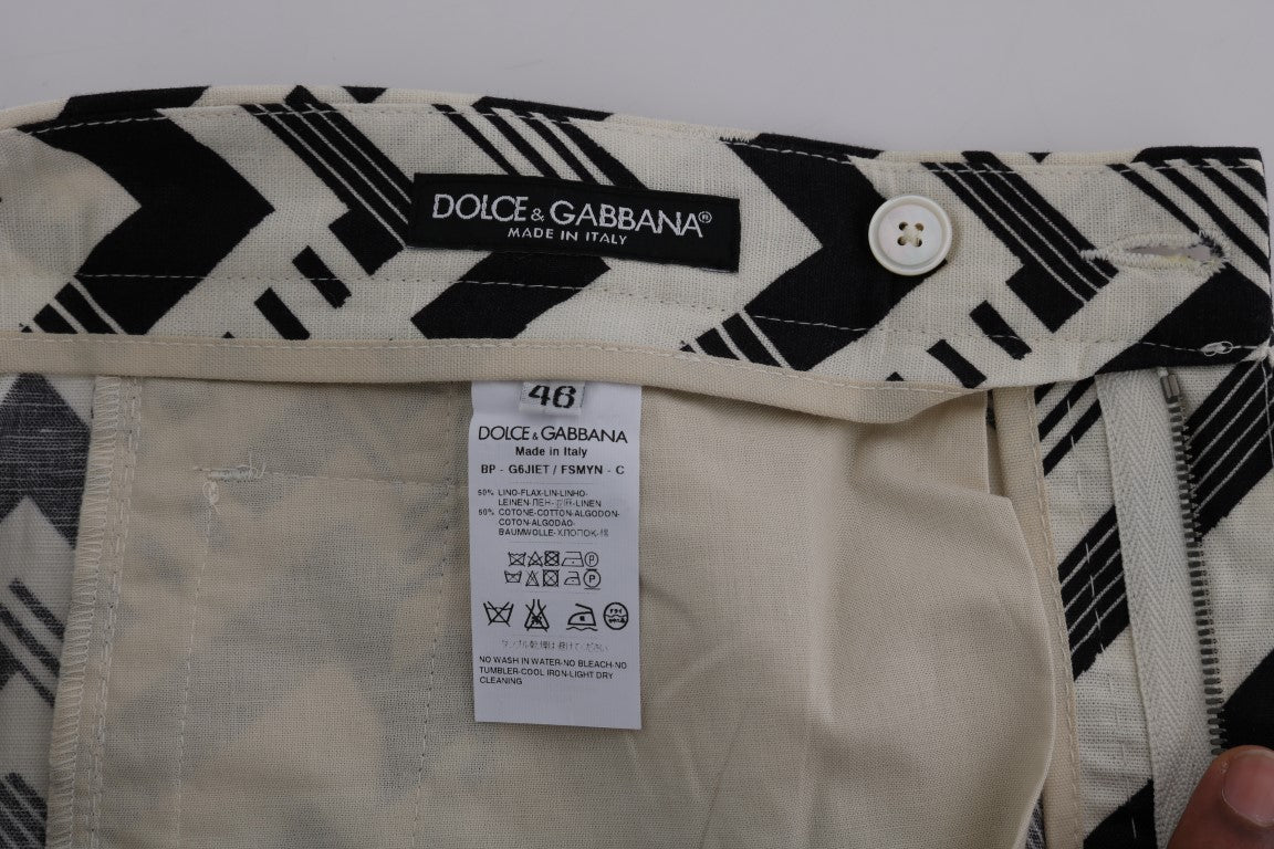 Pantalones cortos casuales a rayas hasta la rodilla