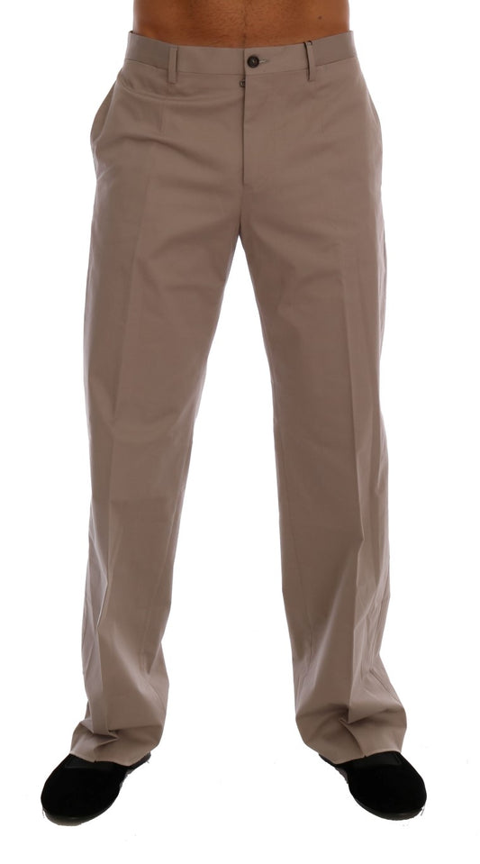 Pantalones casuales chinos beige chic