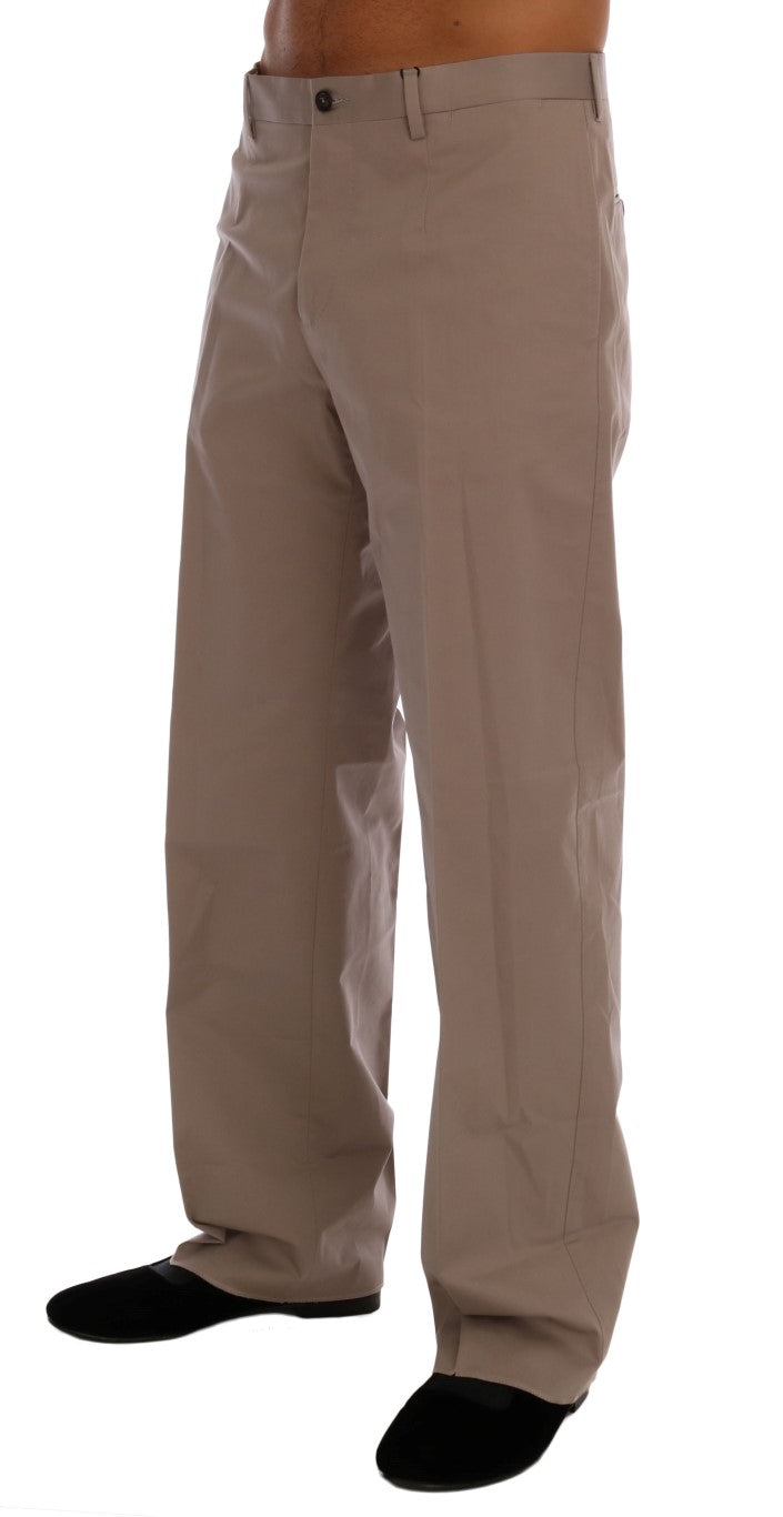 Pantalones casuales chinos beige chic