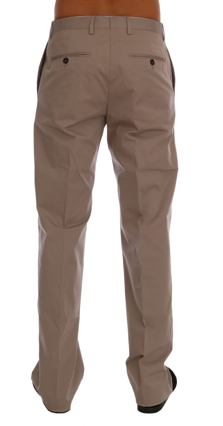 Pantalones casuales chinos beige chic
