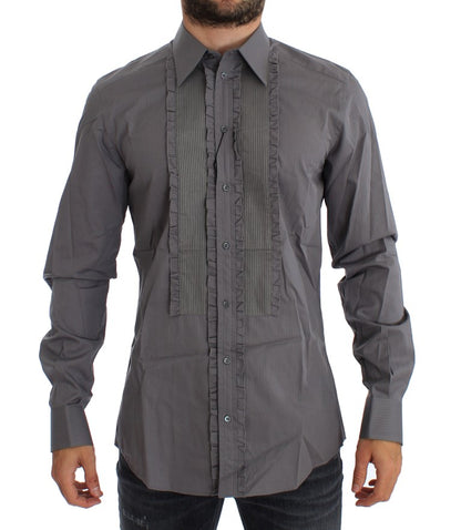 Camisa de vestir elegante de algodón de corte entallado