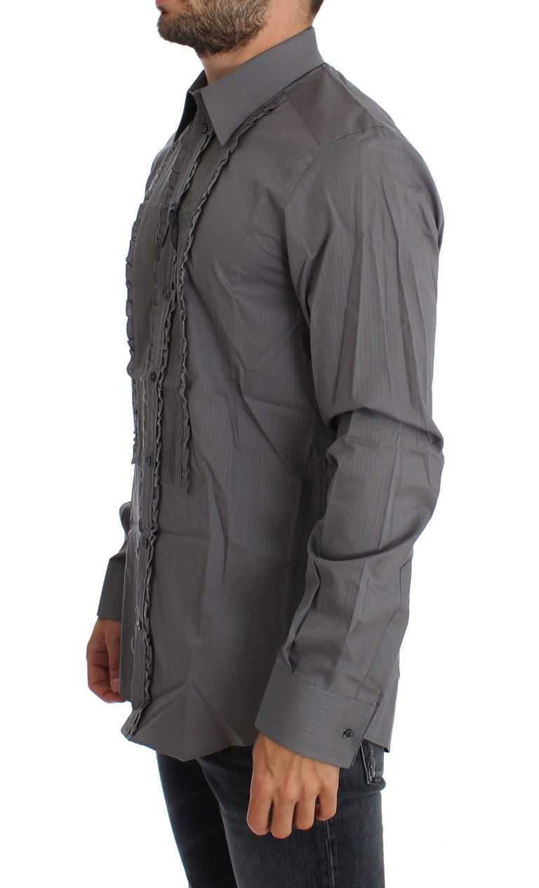 Camisa de vestir elegante de algodón de corte entallado