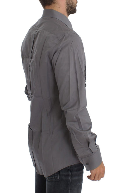 Camisa de vestir elegante de algodón de corte entallado