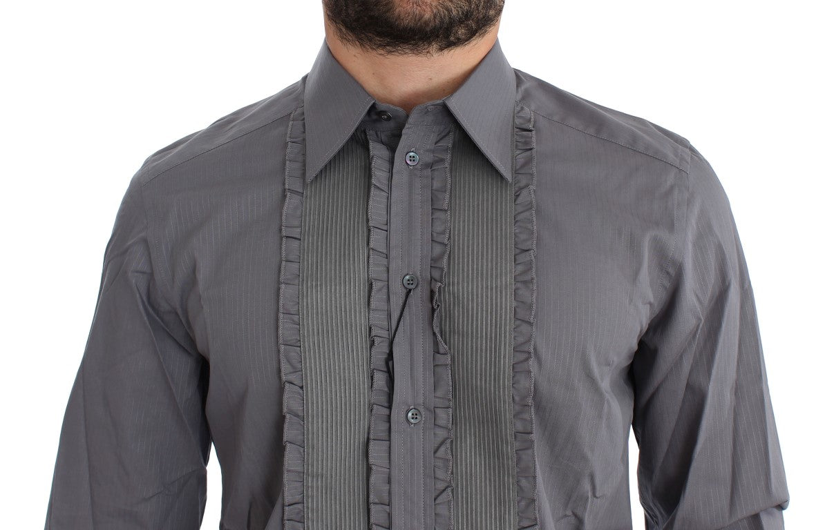 Camisa de vestir elegante de algodón de corte entallado