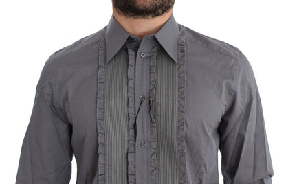 Camisa de vestir elegante de algodón de corte entallado