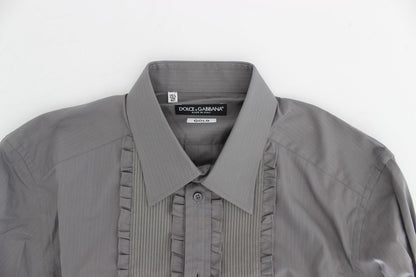Camisa de vestir elegante de algodón de corte entallado