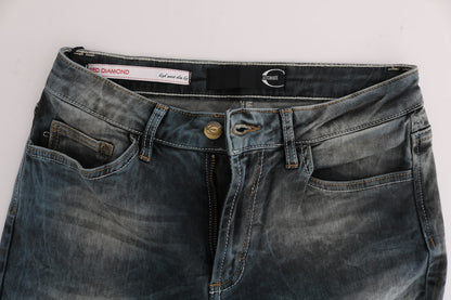Vaqueros ajustados con lavado azul chic