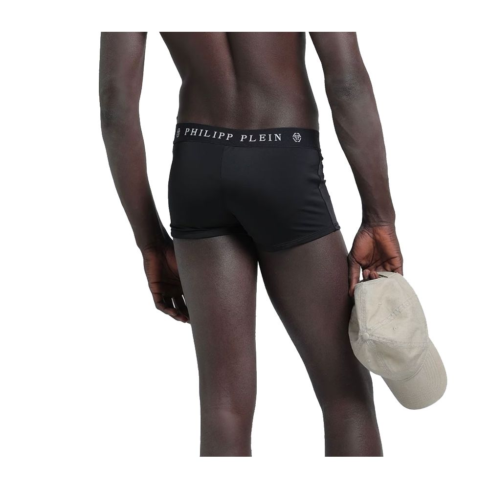 Traje de baño de poliamida negra para hombre
