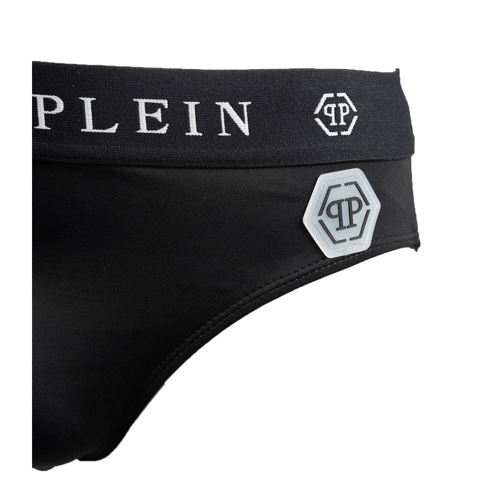 Traje de baño de poliamida negra para hombre