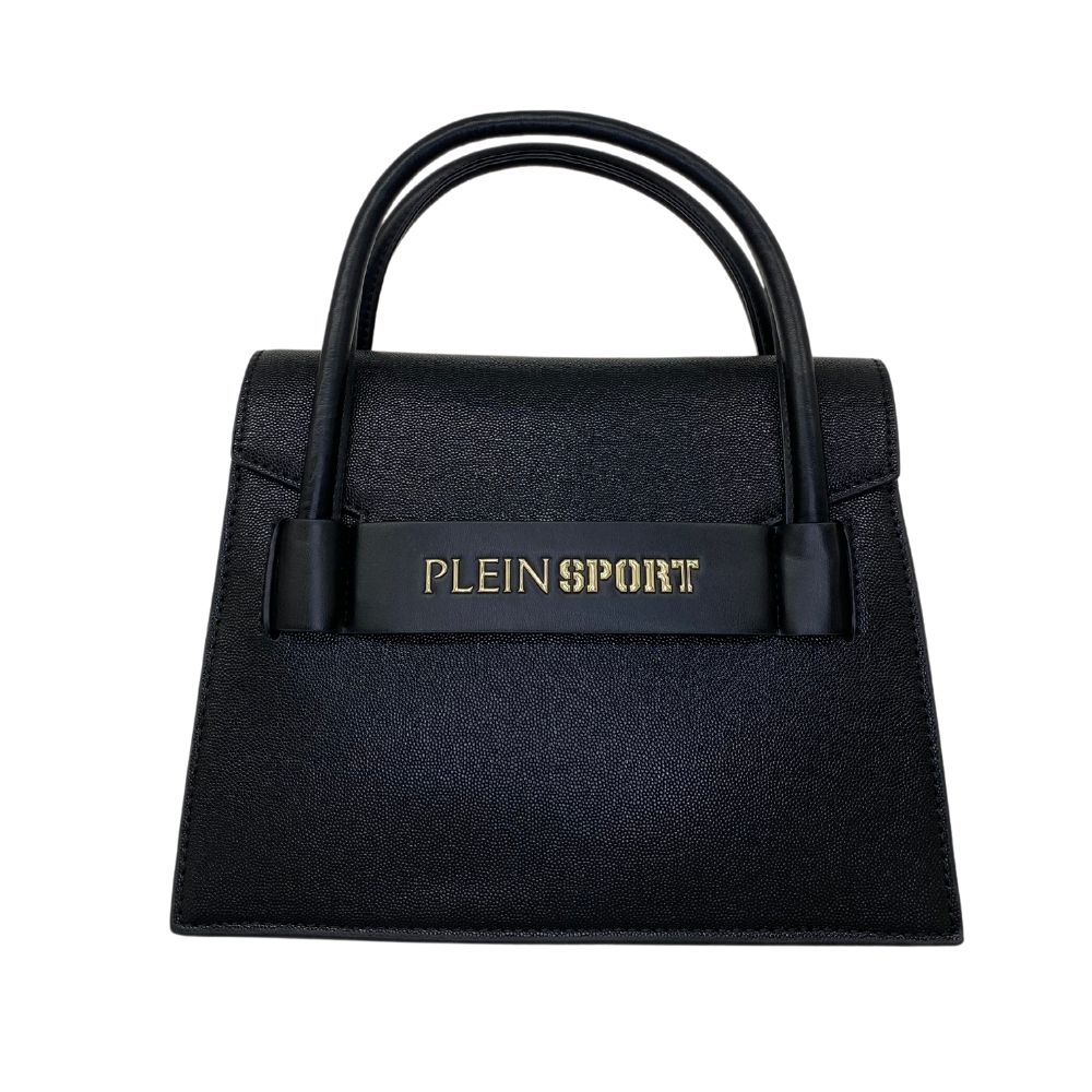 Bolso de mano de mujer de polietileno negro