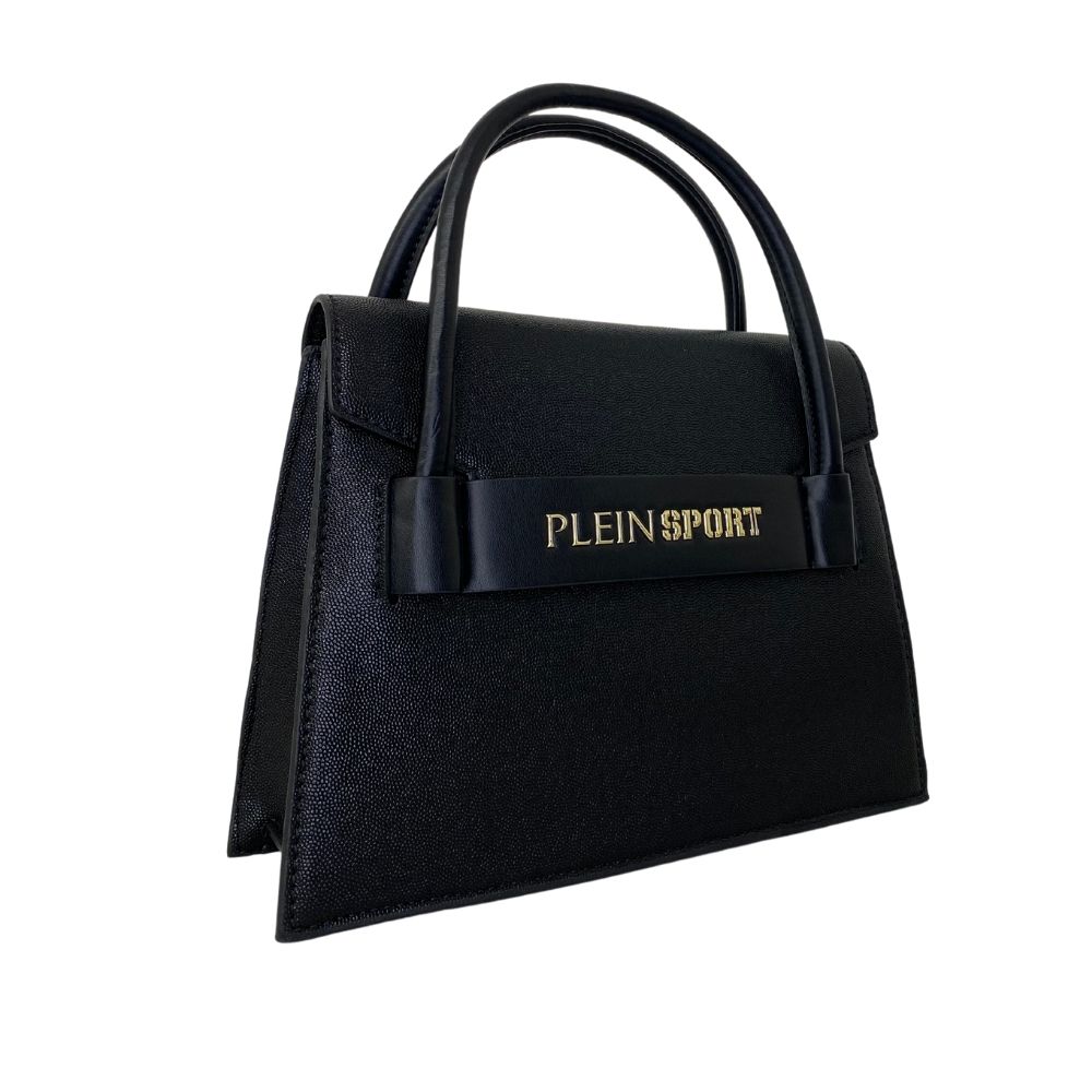 Bolso de mano de mujer de polietileno negro