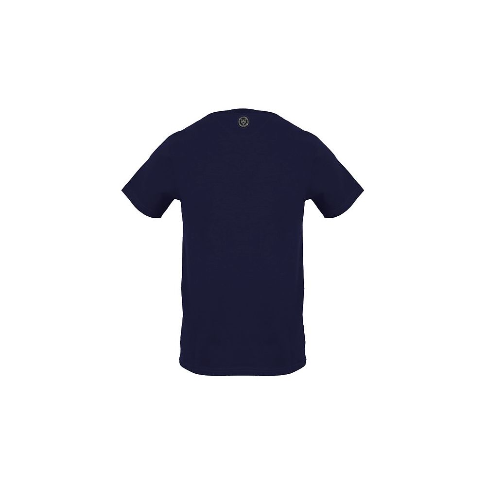 Camiseta de algodón azul para hombre