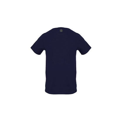 Camiseta de algodón azul para hombre