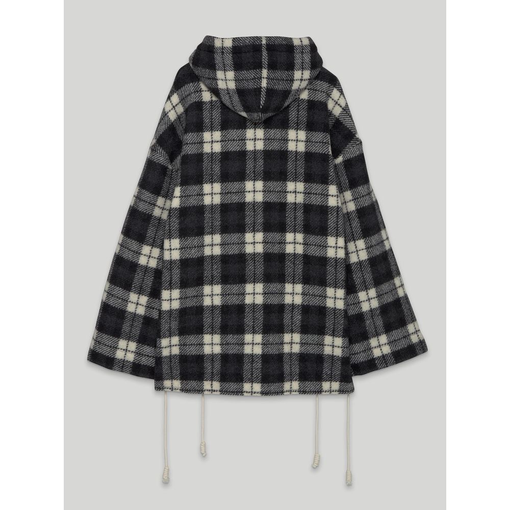 Chaqueta con capucha de cachemira negra para hombre