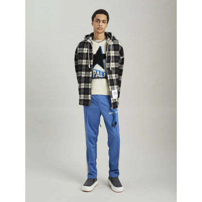 Chaqueta con capucha de cachemira negra para hombre