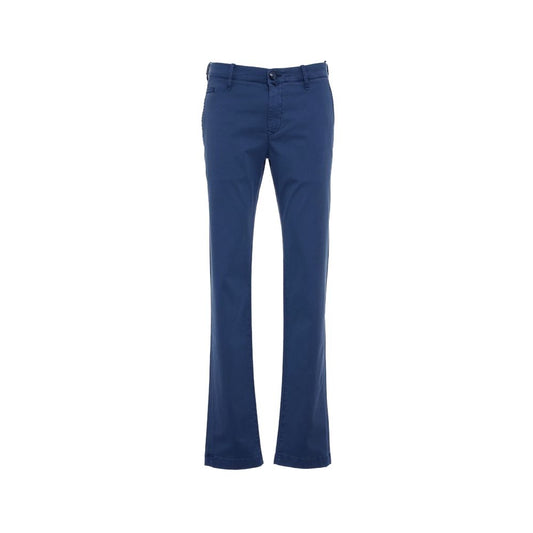 Pantalones chinos elegantes de corte entallado en azul
