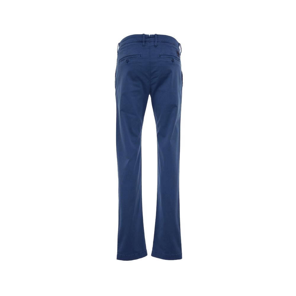 Pantalones chinos elegantes de corte entallado en azul