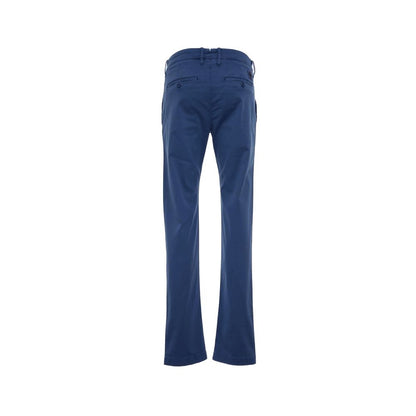 Pantalones chinos elegantes de corte entallado en azul