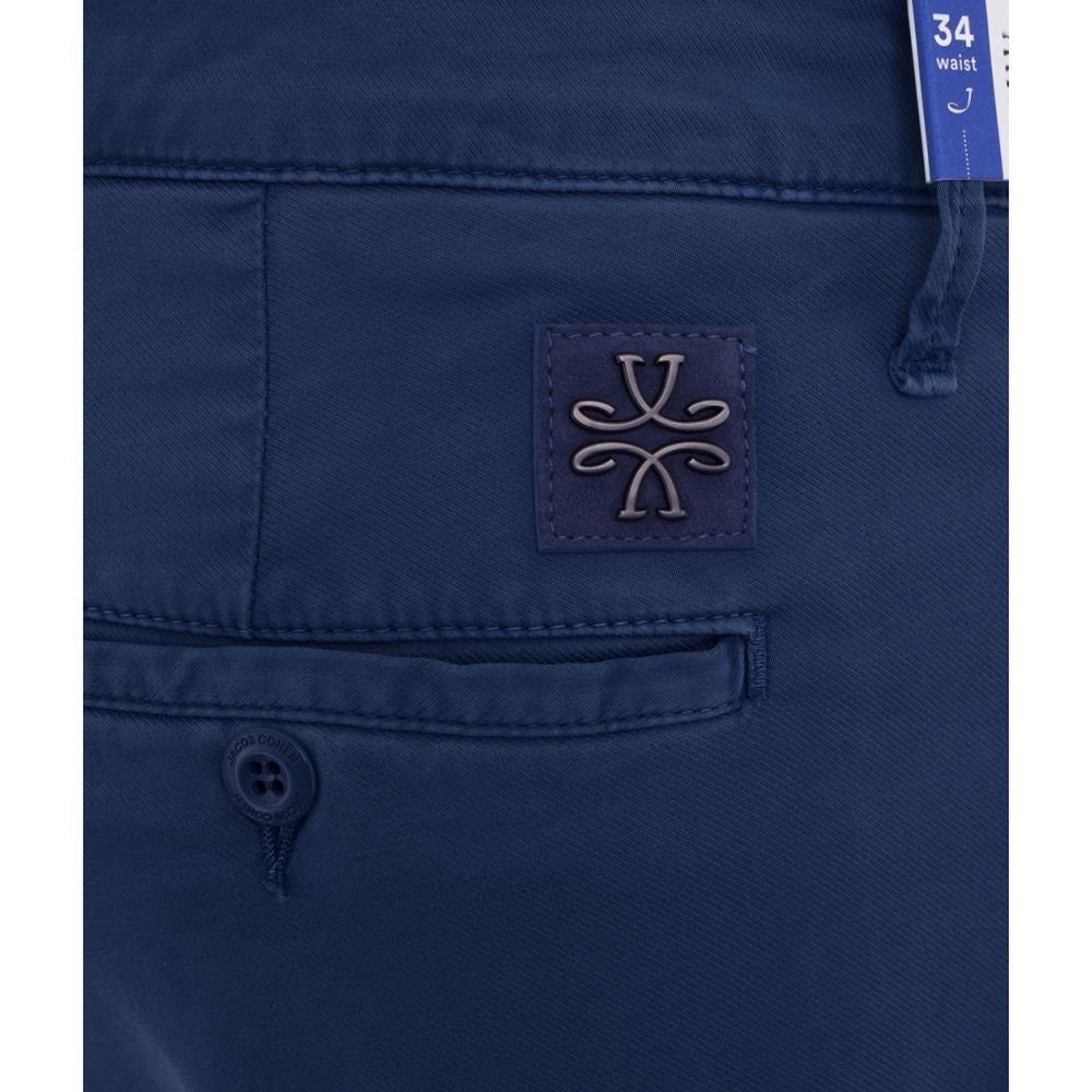 Pantalones chinos elegantes de corte entallado en azul