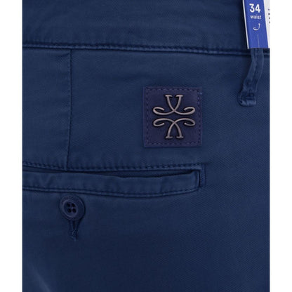 Pantalones chinos elegantes de corte entallado en azul