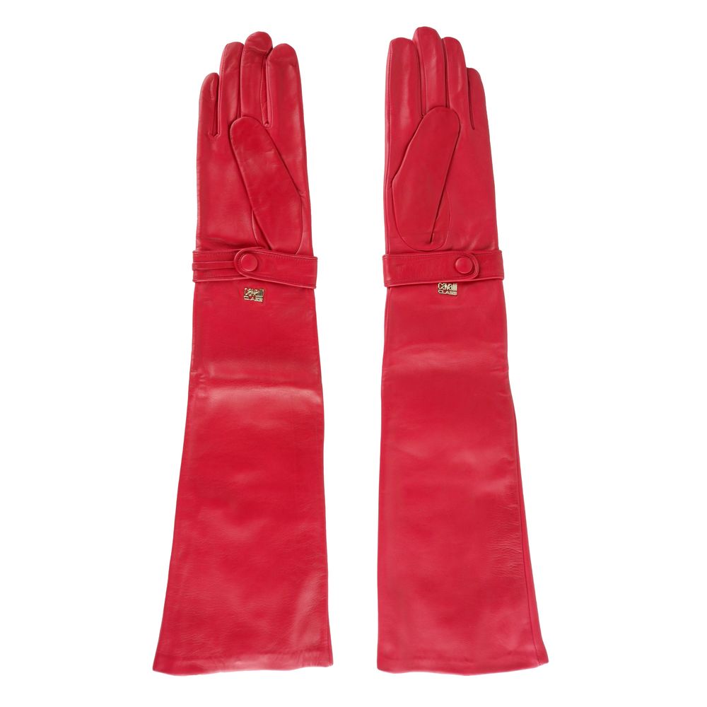 Guante de mujer de piel de cordero roja
