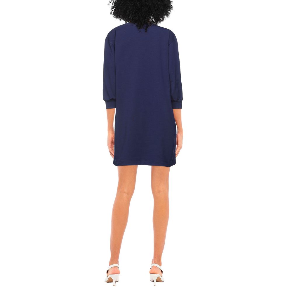 Vestido de algodón azul para mujer