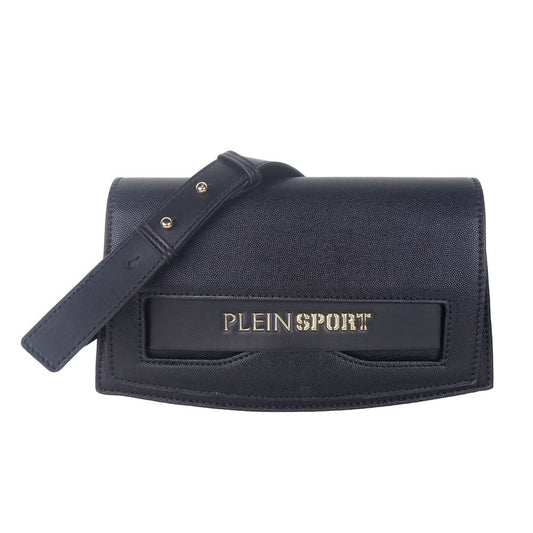 Bolso bandolera de polietileno negro para mujer