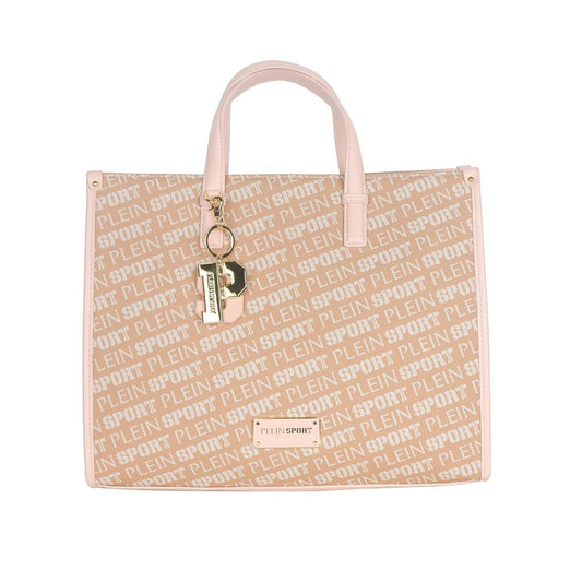 Bolso de hombro para mujer de poliamida rosa