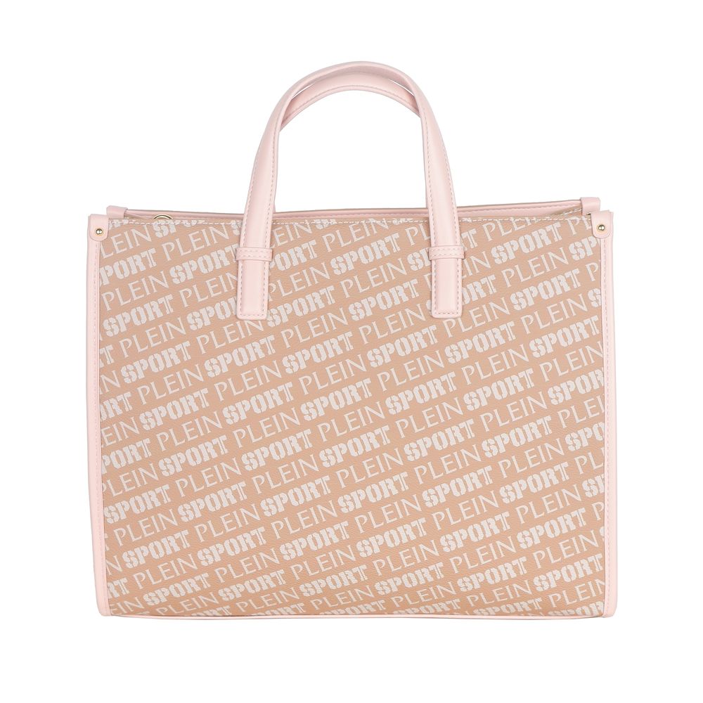 Bolso de hombro para mujer de poliamida rosa