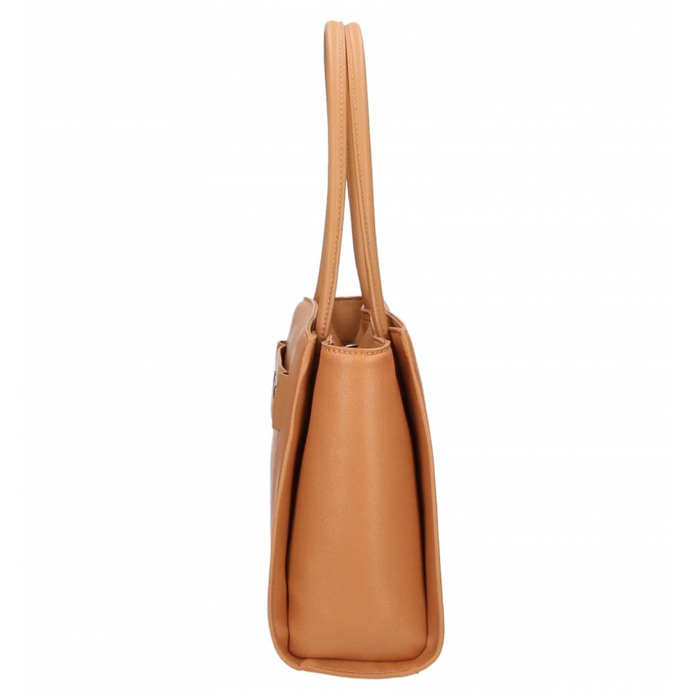 Bolso de hombro para mujer de polietileno marrón