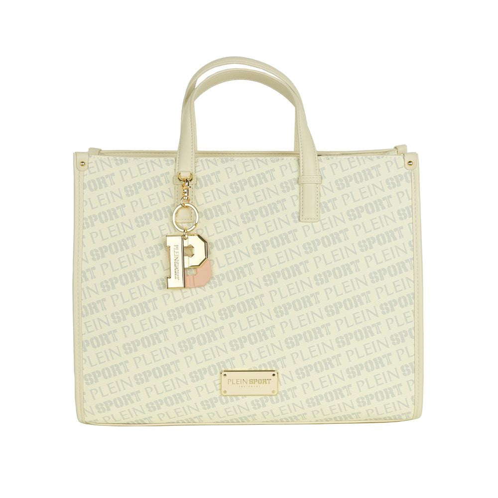 Bolso de hombro para mujer de poliamida blanca