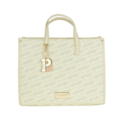 Bolso de hombro para mujer de poliamida blanca