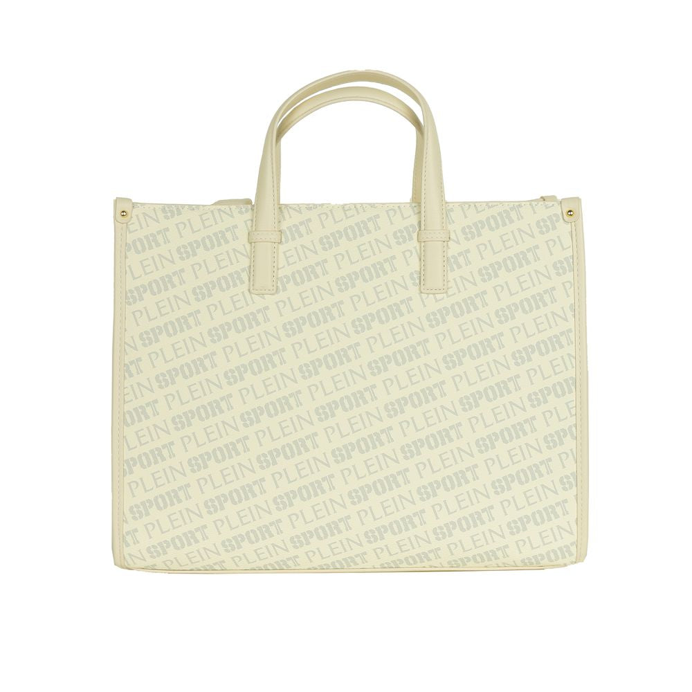 Bolso de hombro para mujer de poliamida blanca